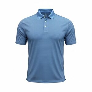 Pro Tour CoolPlay Mens XXL Polo Shirt Blue Striped Short Sleeve Golf Performance